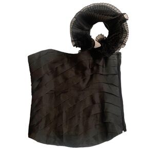 Bebe One Shoulder Silk Corset Bustier